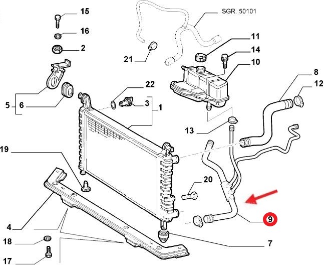 RADIATOR OUTLET HOSE