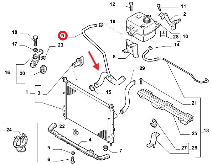 RADIATOR OUTLET HOSE