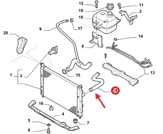 RADIATOR INLET HOSE