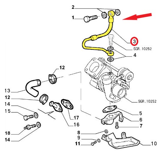 TURBO LUBRICATION PIPE