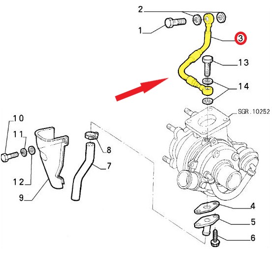 TURBO LUBRICATION PIPE