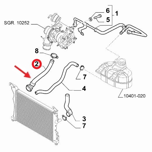 RADIATOR OUTLET HOSE