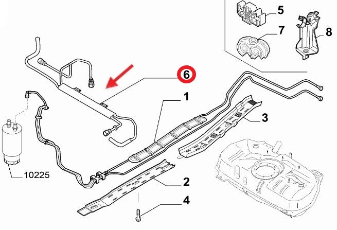 FUEL PIPE EXCLUDING BRACKET