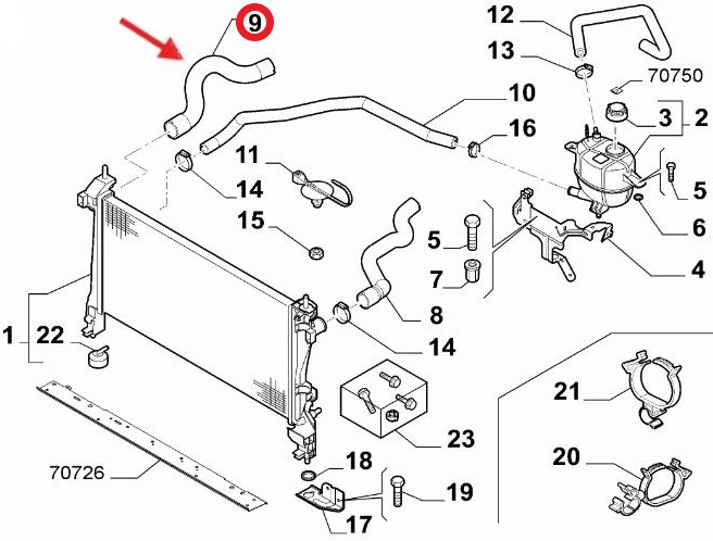 RADIATOR OUTLET HOSE