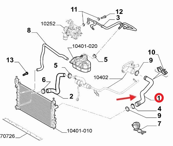 RADIATOR INLET HOSE
