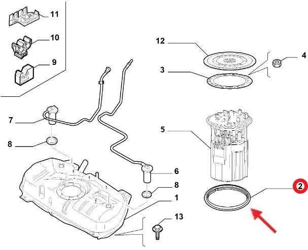 FUEL TANK GASKET