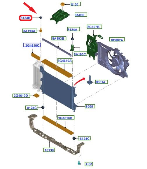 RADIATOR HOLDER RUBBER
