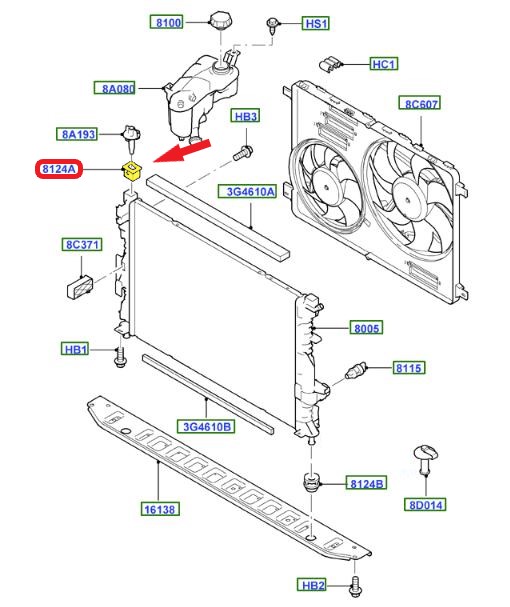 RADIATOR HOLDER RUBBER
