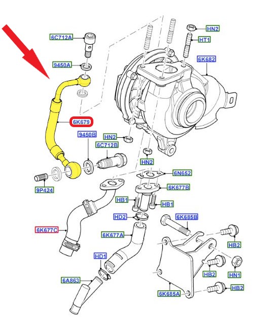 TURBO LUBRICATION PIPE