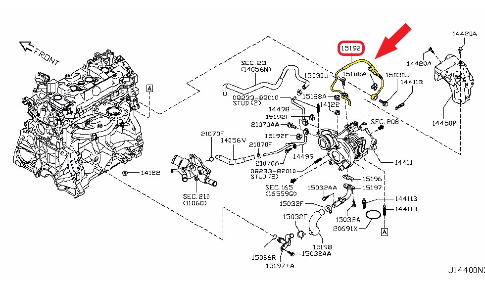 TURBO LUBRICATION PIPE