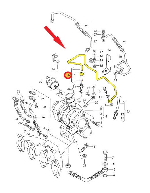 TURBO LUBRICATION PIPE