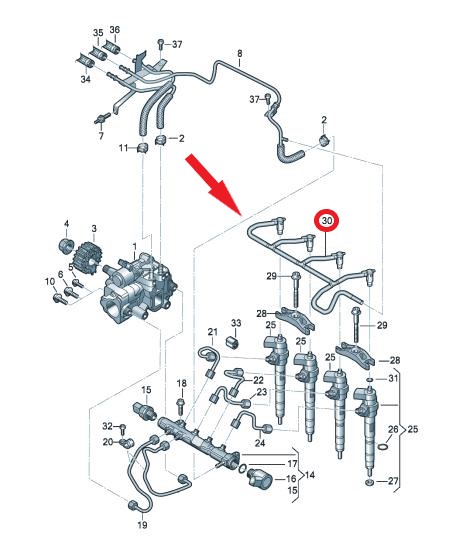 HOSE FOR FUEL INJECTOR PIPE 