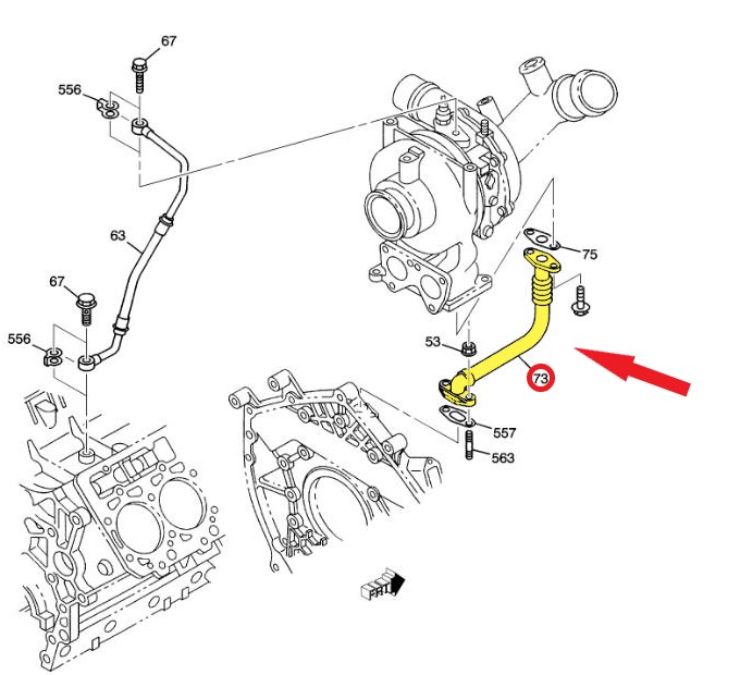 TURBO LUBRICATION PIPE