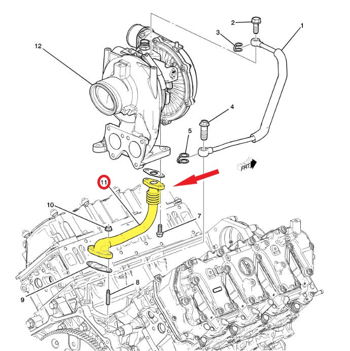 TURBO LUBRICATION PIPE