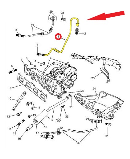 TURBO LUBRICATION PIPE